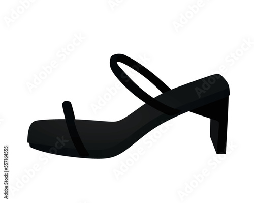 Black woman sandal. vector illustration