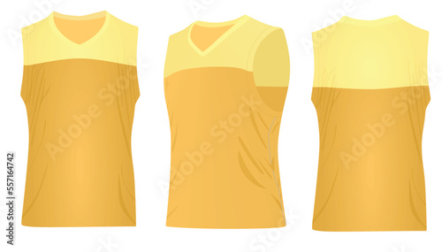 Yellow basketball jersey. vector illustration