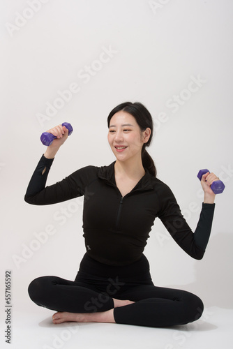 female asian model at home