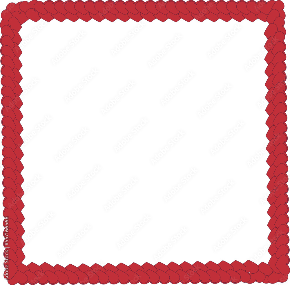 vector frame made in red color illustrator