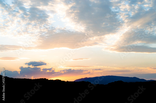 夕焼けの空