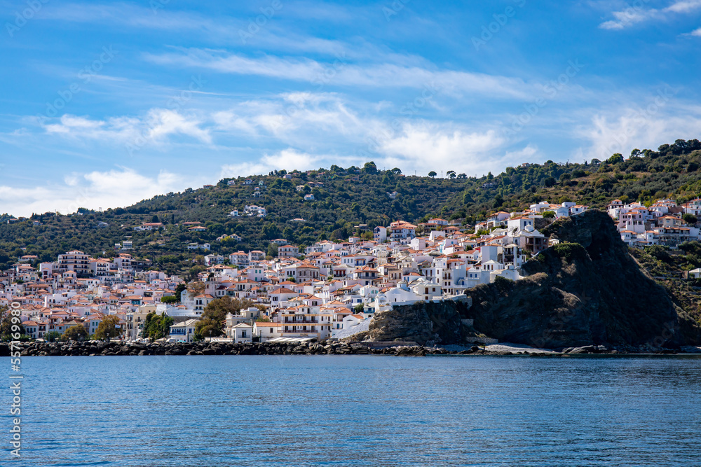 Skopelos town on Skopelos island, Greece	