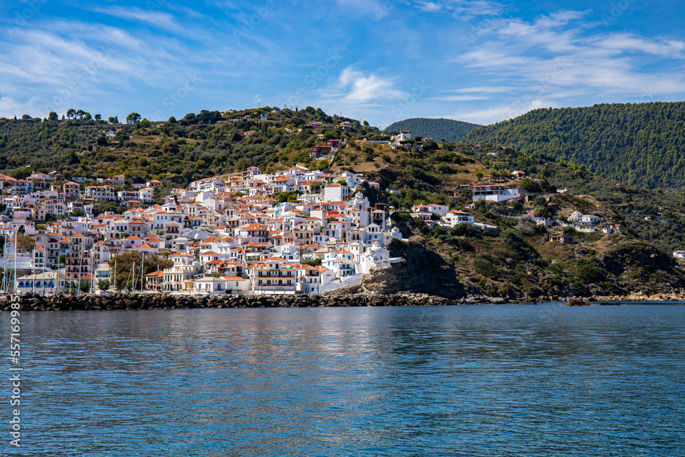 Skopelos town on Skopelos island, Greece	