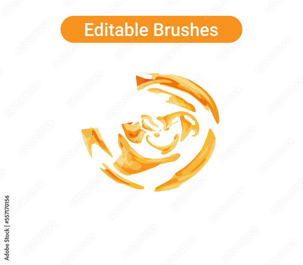 Obraz premium Brush strokes isolated. Editable brush arts