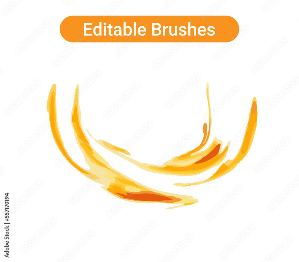 Brush strokes isolated. Editable brush arts Brush strokes isolated. Editable brush arts