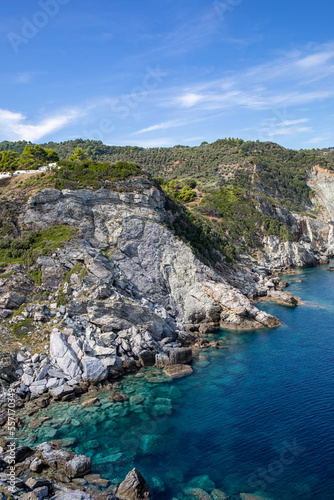Coastline On Skopelos island, Greece 