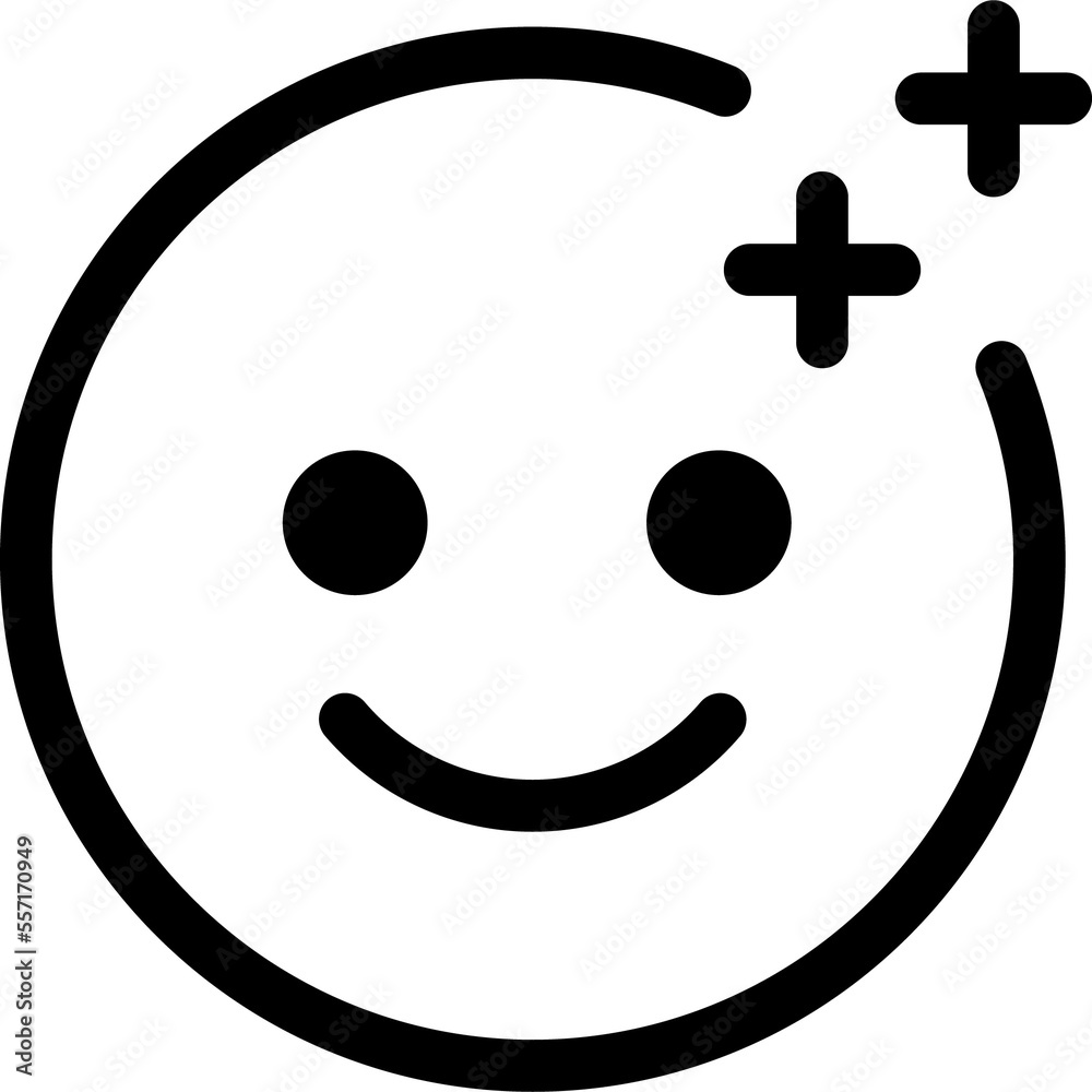 smile face add magic mask emoji thin line edit, editing icon smile face add magic mask emoji thin line edit, editing icon