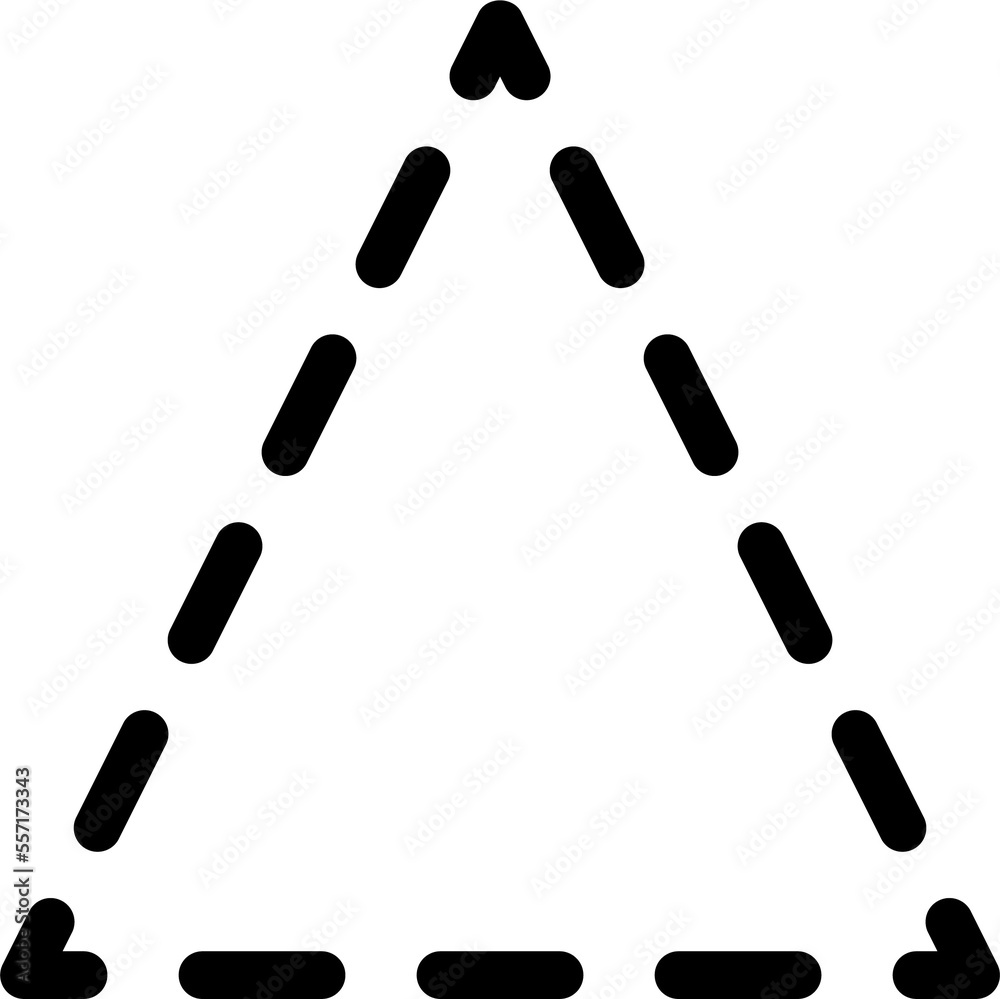 triangle dotted line thin line edit, editing icon triangle dotted line thin line edit, editing icon