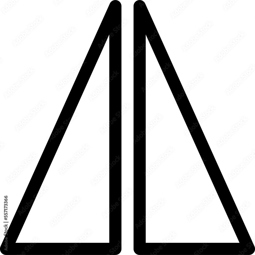 Fototapeta premium triangle thin line edit, editing icon