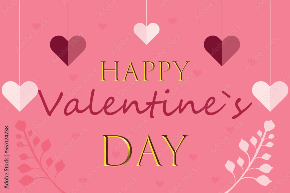 Postcard with happy valentines day. Day of all lovers. Valentine's gift for the holiday, present, caring for loved ones, romance, love, sympathy, heart, Cupid. Celebrate concept