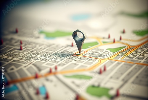 Company Pin On City Map Ideal For Your Company Contact Page Generative AI