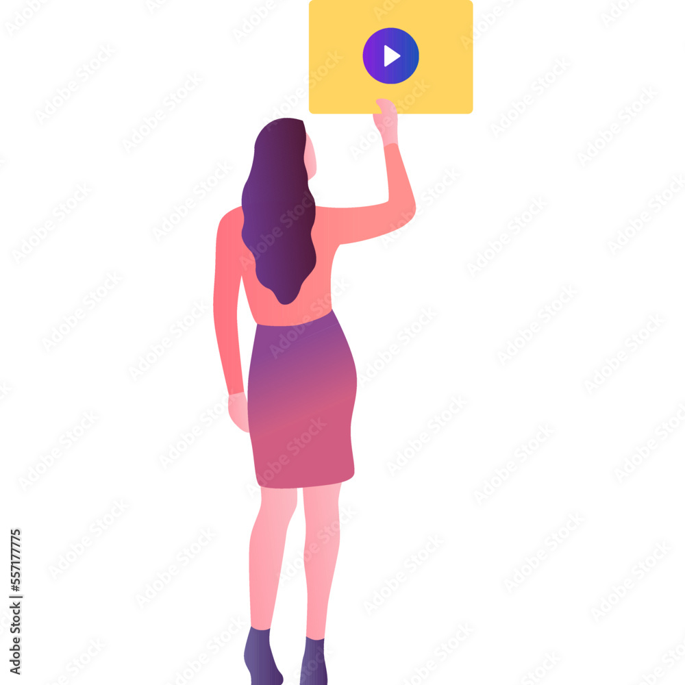 Video marketing vector icon isolated on white Video marketing vector icon isolated on white
