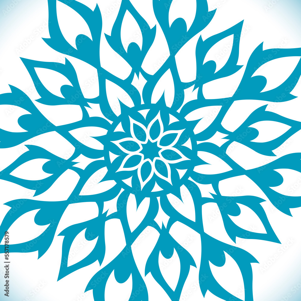 Abstract blue snowflake. Abstract blue snowflake.