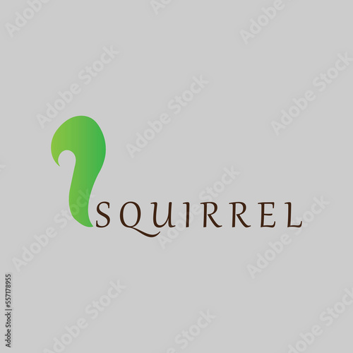 Modern- typography logo design. This logo depict squirrel vibe. photo