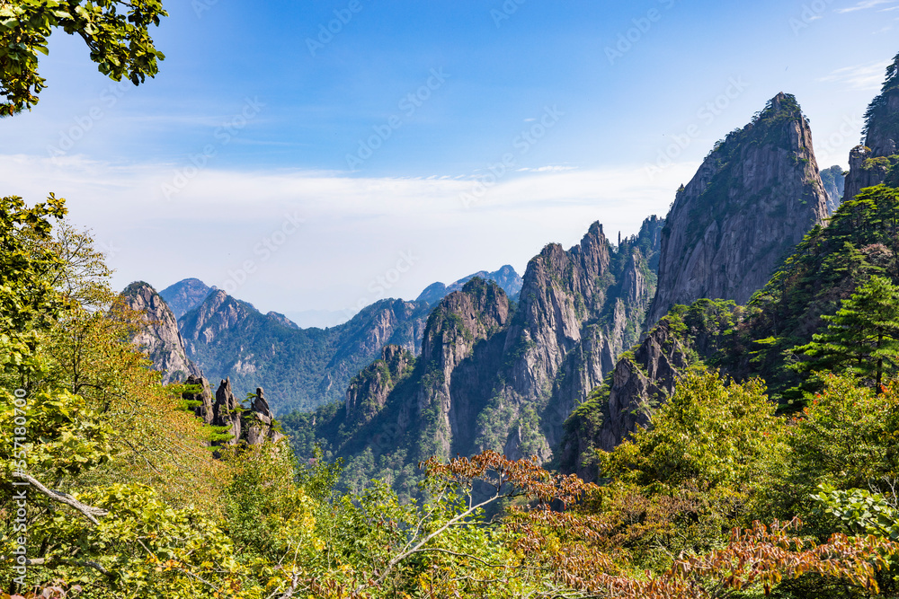 Natural scenery of Huangshan Scenic Area in Anhui Province