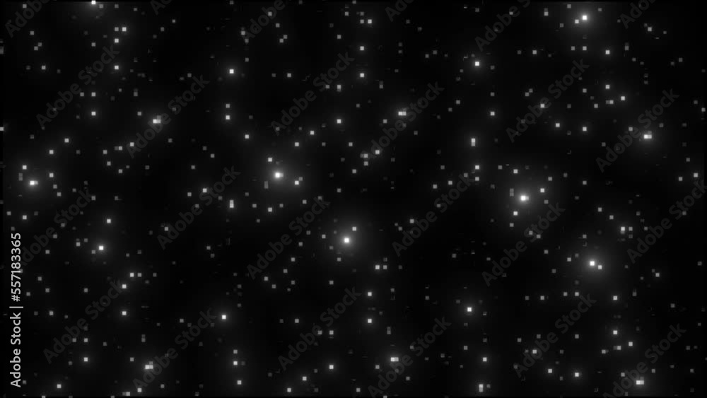 Glowing Dot Moving On Black Background. Loop Animation Of Glowing