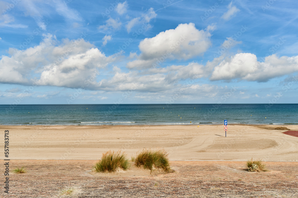Malo-Les-Bains beach in Dunkirk, france