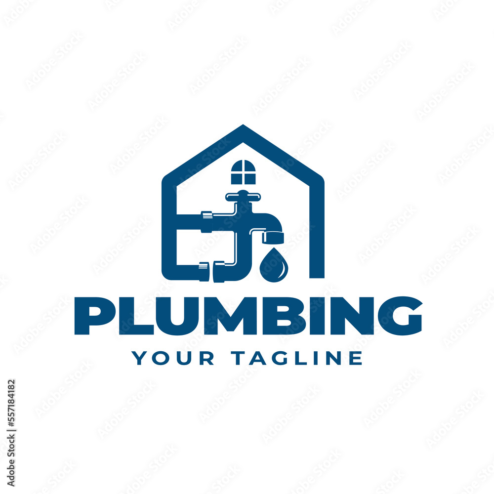 Home plumbing and heating service template Vector illustration design, symbol, icon