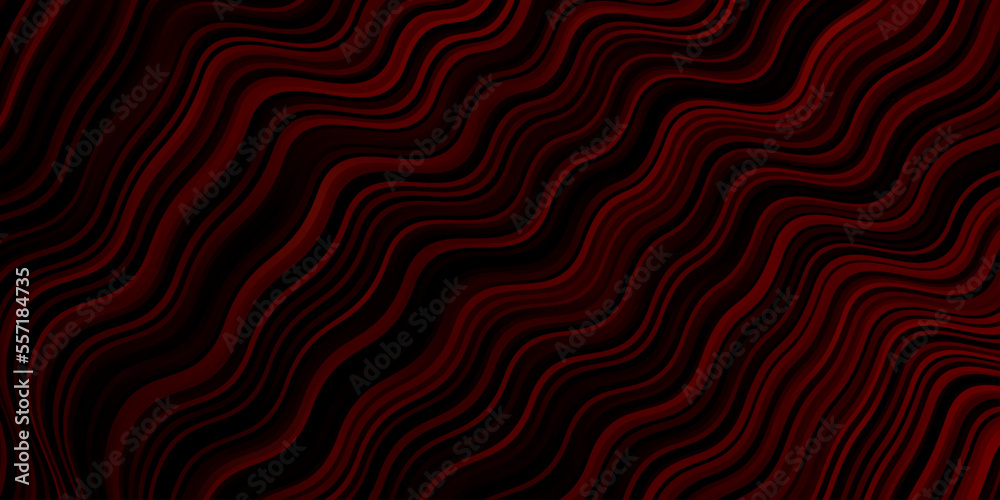 Dark Red vector texture with wry lines.