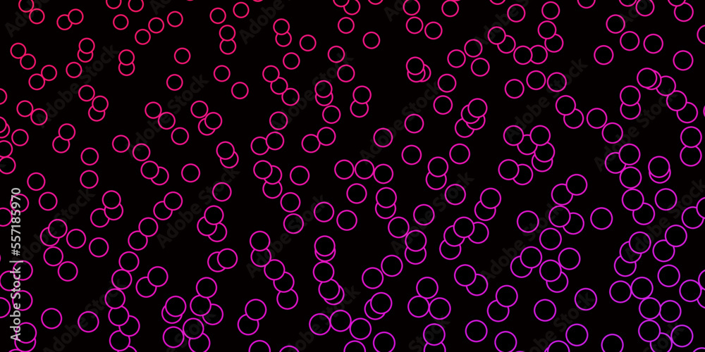 Dark Purple, Pink vector backdrop with circles. Dark Purple, Pink vector backdrop with circles.