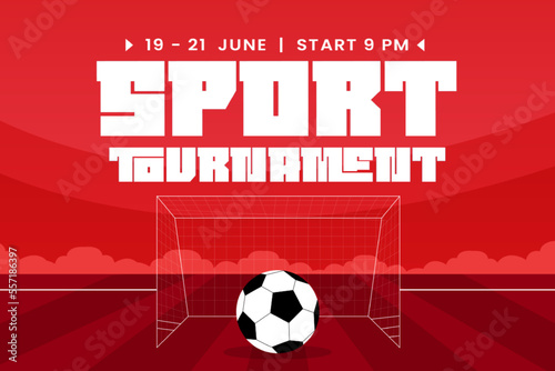 Football tournament, sport event background design template easy to customize simple and elegant design