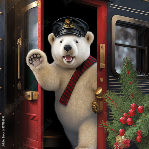 Polar Bear on the Polar Express