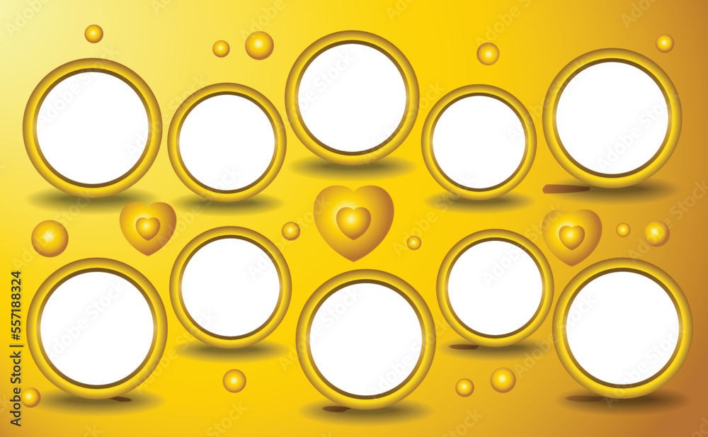 Circle frame with yellow background vector illustration Circle frame with yellow background vector illustration