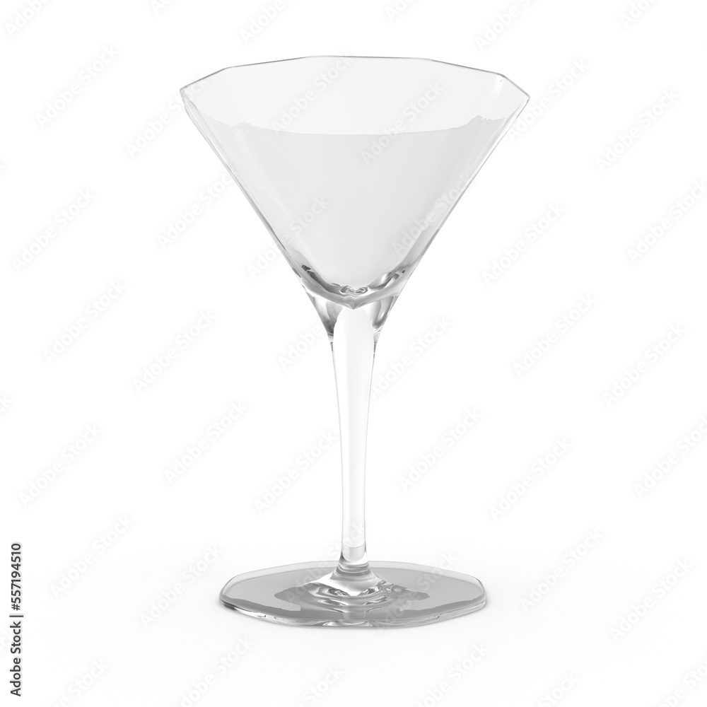empty martini glass isolated
