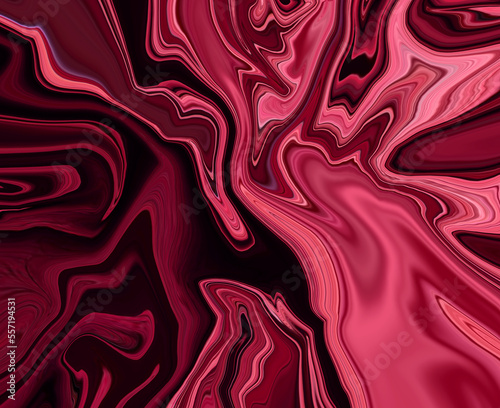 Viva Magenta psychedelic trippy abstract art background design. Trendy pink magenta colour marble style. Ideal for web, advertisement, prints, wallpapers.