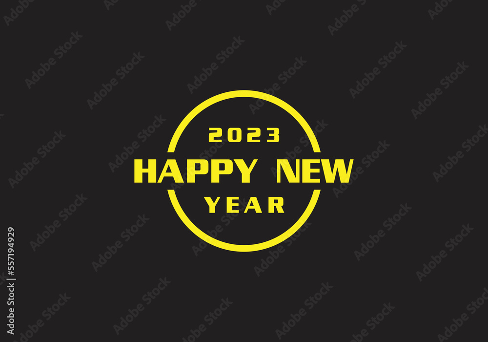happy new year 2023 icon logo happy new year 2023 icon logo