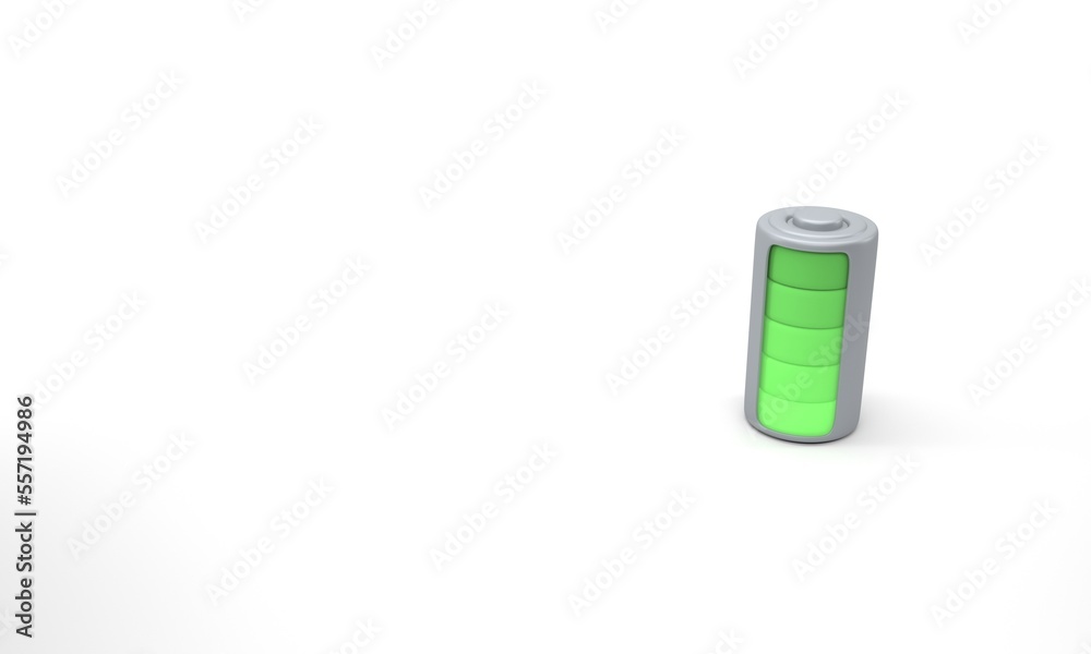 Pile with charged battery, on a white background (3d illustration) Pile with charged battery, on a white background (3d illustration)