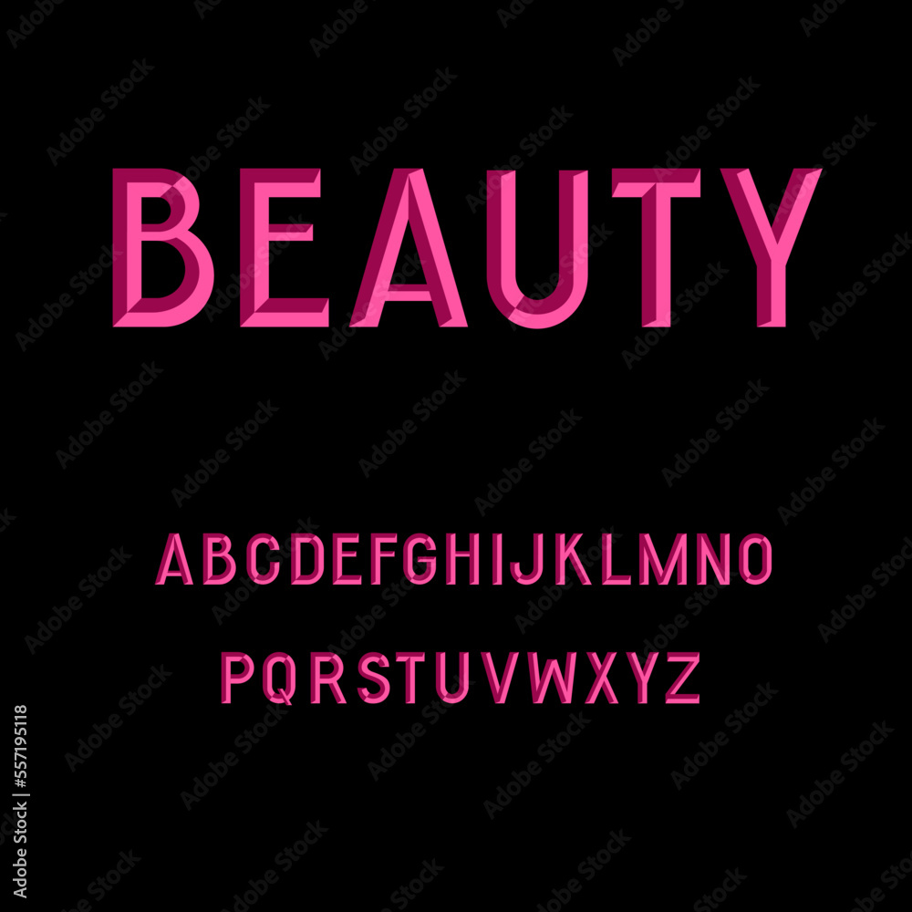 Alphabet letters with 3d effect and inner shadows. Vector illustration with english alphabet. Alphabet letters with 3d effect and inner shadows. Vector illustration with english alphabet.