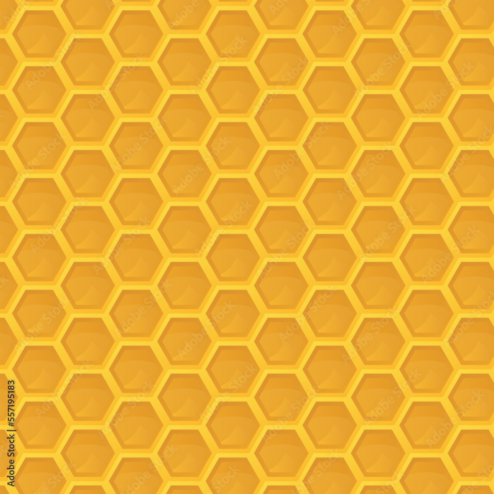 Fototapeta premium Seamless pattern with honeycomb. Vector illustration with hexagonal texture.