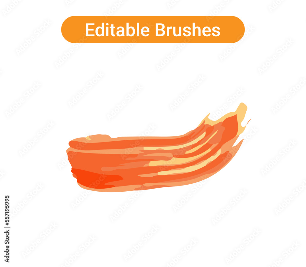 Brush strokes isolated. Editable brush arts Brush strokes isolated. Editable brush arts