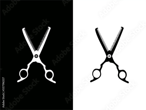 hair thinning scissors sign stamp for kids high contrast card