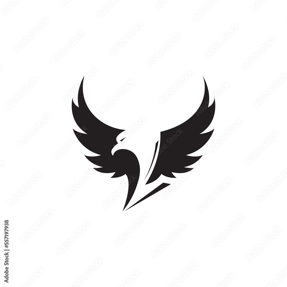Fototapeta premium eagle logo abstract design vector illustration wings