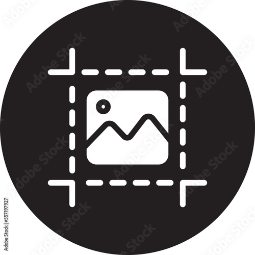 crop glyph icon