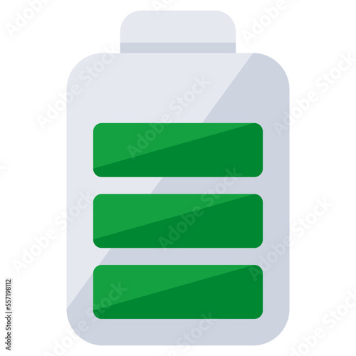 Trendy design icon of battery status 