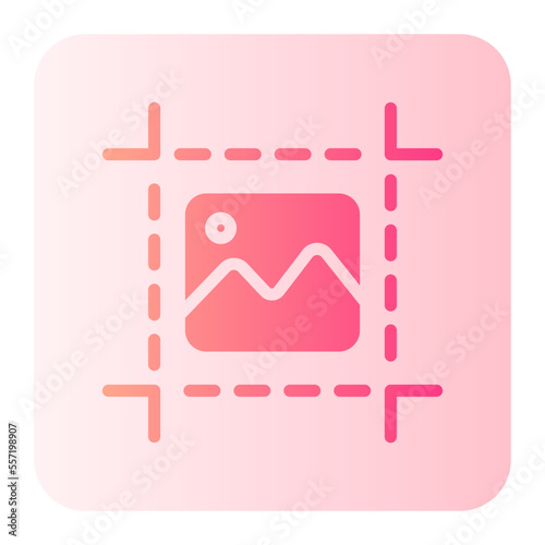 crop gradient icon