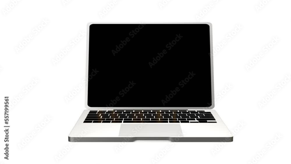High-Tech Modern Laptop Zooming In With Screen Opening and Closing And Space to Enter Your Text High-Tech Modern Laptop Zooming In With Screen Opening and Closing And Space to Enter Your Text