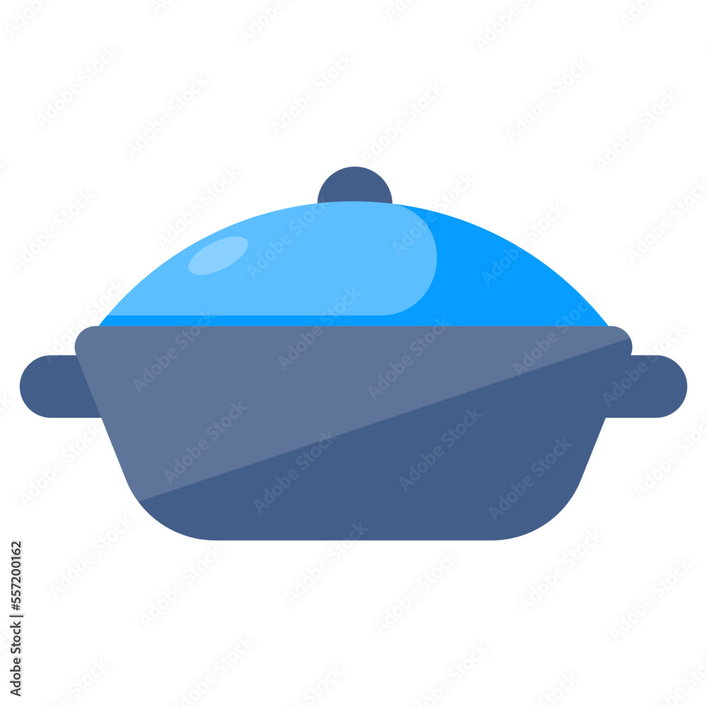Modern design icon of casserole Modern design icon of casserole