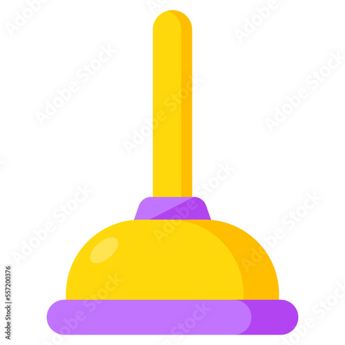 Editable design icon of plunger