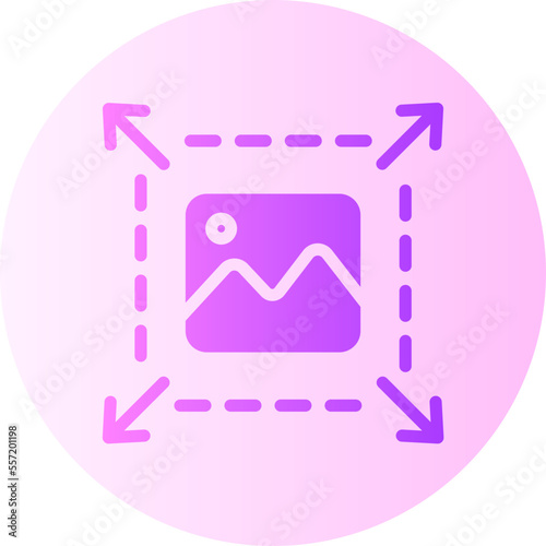 resize gradient icon