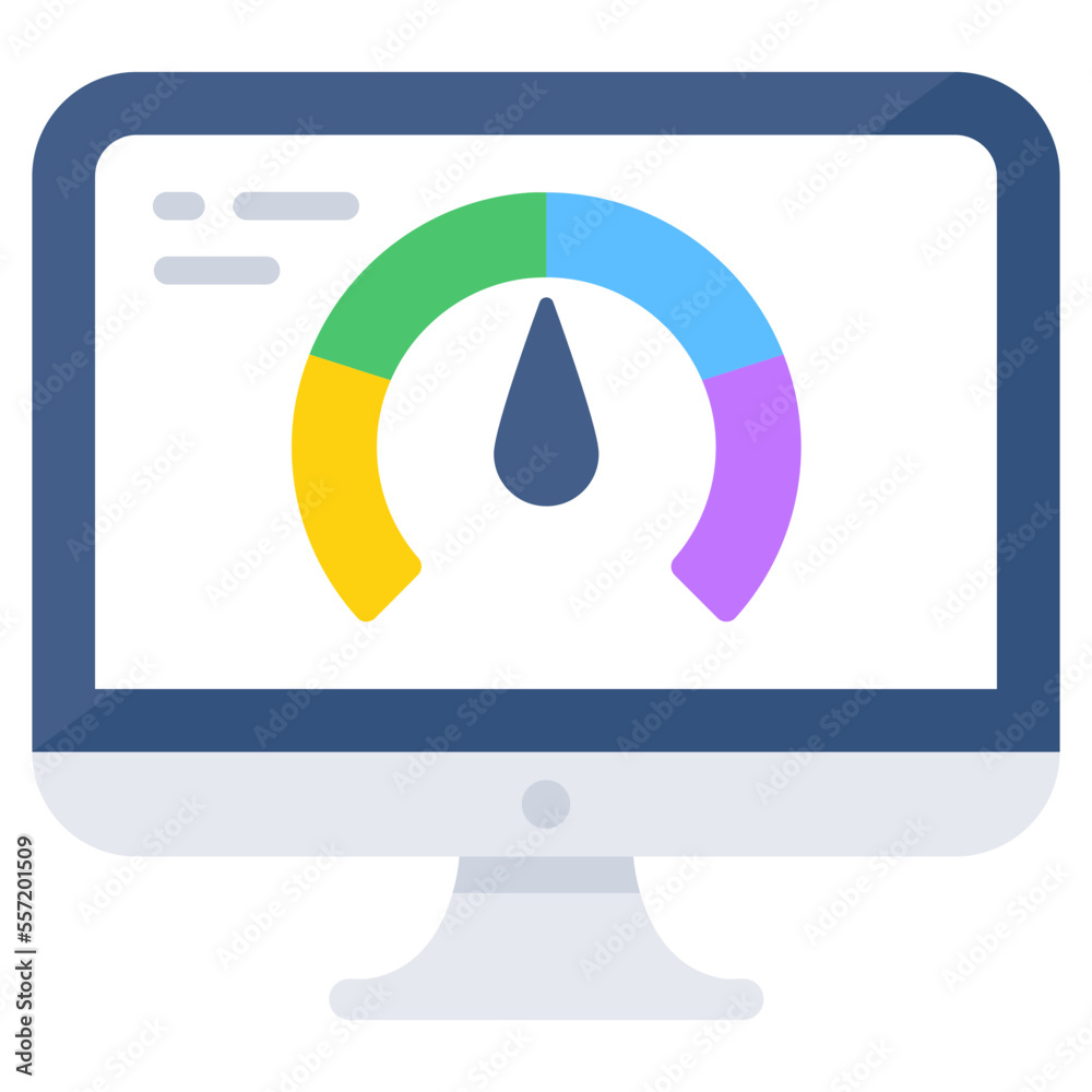Perfect design icon of system speed test 