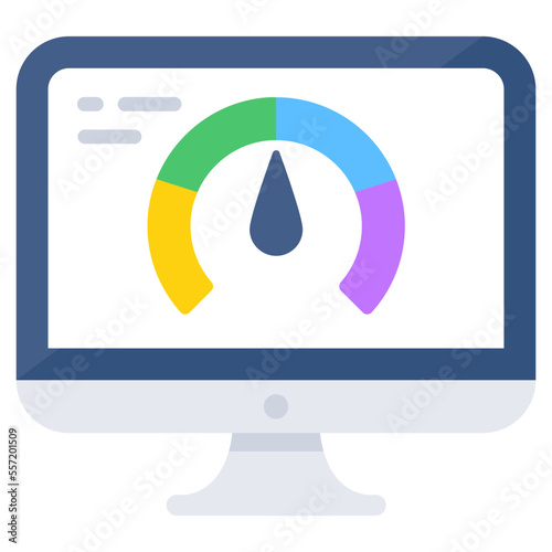 Perfect design icon of system speed test 