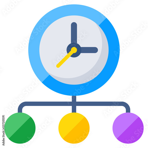 Modern design icon of time distribution 