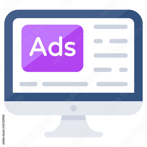 An icon design of online ad
