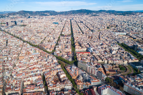 Photography Viewpoint Of Barcelona in Spain. Cityscape.