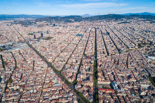 Viewpoint Of Barcelona in Spain. Cityscape.