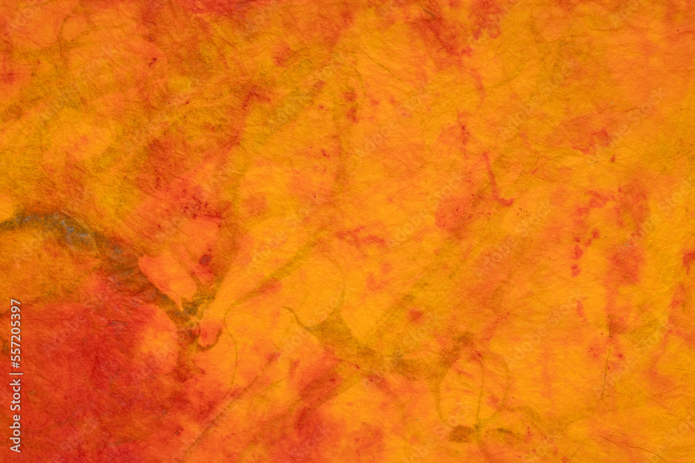 background and texture of colorful marbled momi paper made in Thailand from mulberry bark and bamboo fibers, reverse side